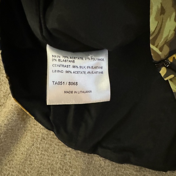 Karen Millen Floral Jacquard Paneled Purple Yellow Top Size 8 Crop Top - Picture 4 of 9